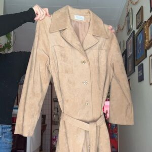 Count Romi Camel Suede Trench Coat
